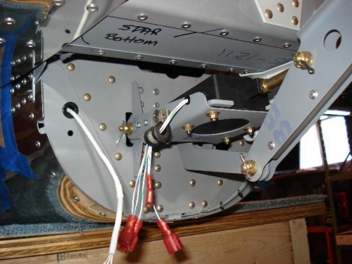 Trim servo assembly bottom left.