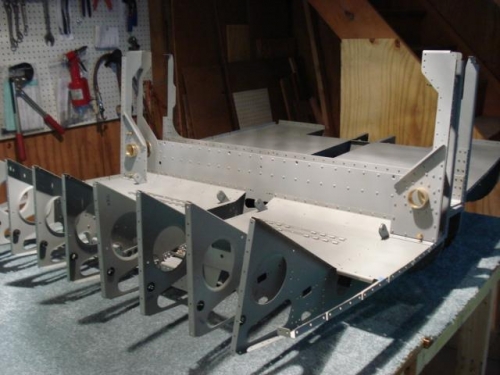 Finished center/baggage/seat assembly.
