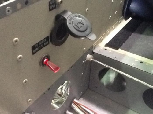 Fuel pump switch installed.