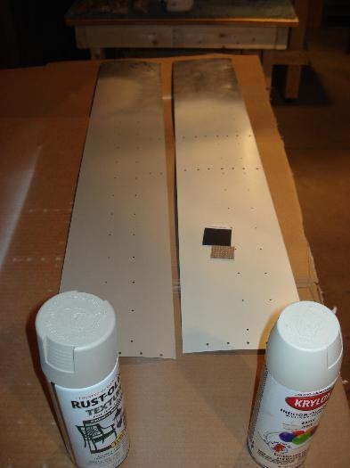 Interior paint test strips.