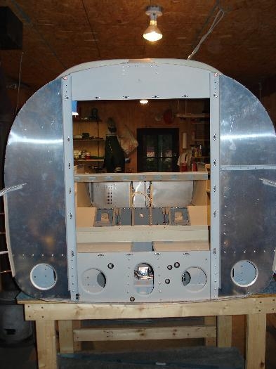 Baggage bulkhead looking forward.