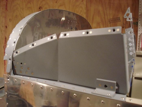 Canopy rib and associated parts installed.