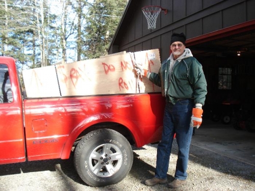 Finish kit ready to unload.