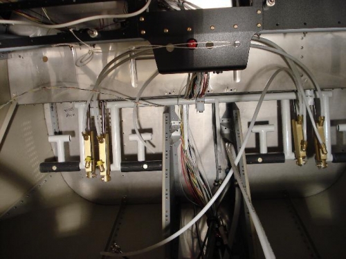 Rudder pedals & wireway installed.