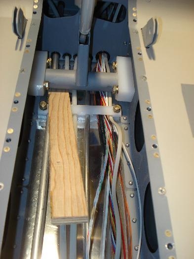 Bending the fuel lines down.