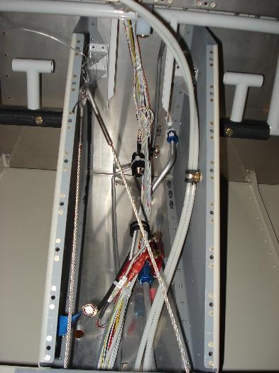 Wiring bundled and tied.