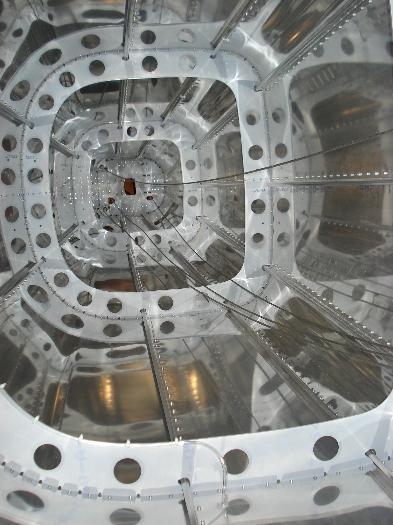 Control cables in empennage.