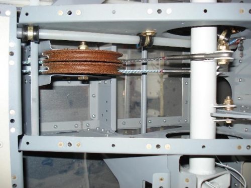 Stabilator cables & pulleys.