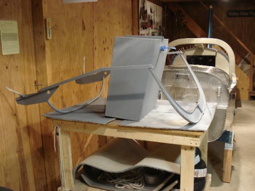 Canopy frame and tank primed.