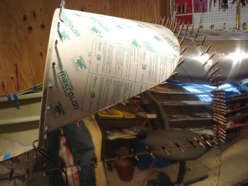 Aft window drilled & clecoed.