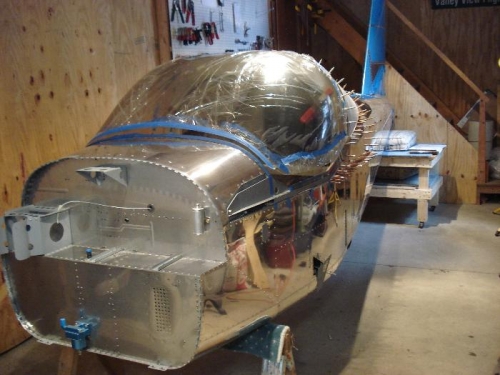 First trial canopy fitting.