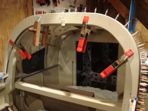 Frame clamped in place.