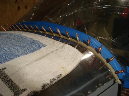 Canopy attached to forward bow.