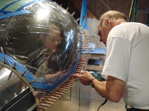 Drilling. Not claustrophobic yet!