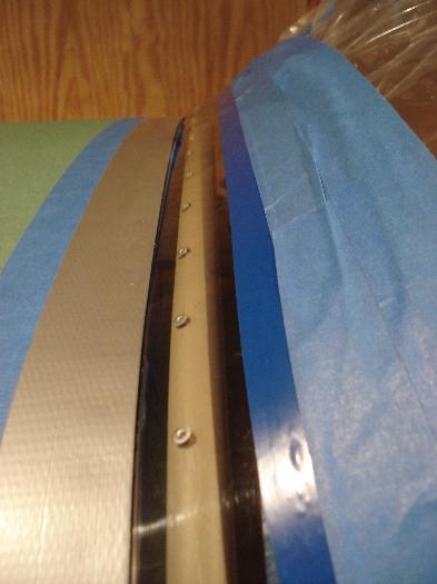 Blue vinyl tape - two layers.