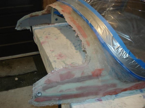 Canopy off, not trimmed yet.