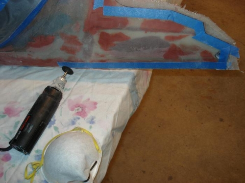 Rough trimming the canopy.