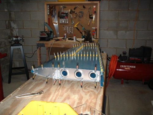 HS-404 and HS-405 Ribs Clamped into Place.