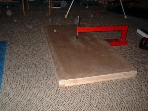 Dimpling table with Avery C Frame Dimpling tool