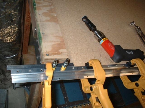 Countersinking the top edge of the trim tab spar