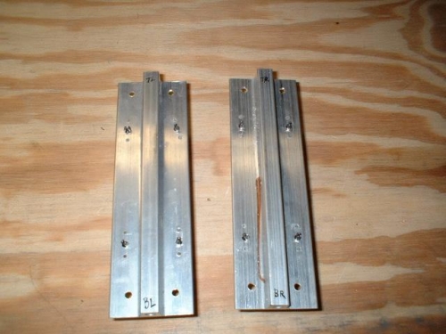 Both tie downs with platenut holes drilled