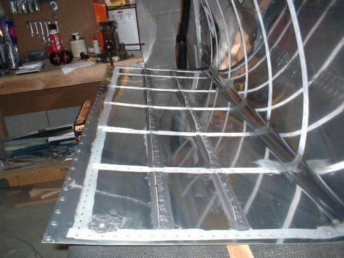 Stiffeners Prosealed and riveted to the bottom skin