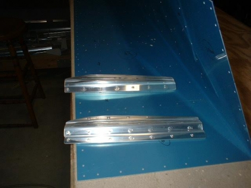 Stiffeners labeled, deburred, and dimpled