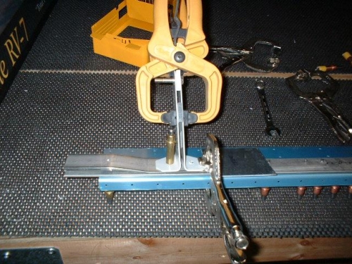 One left and right bracket clamped - drilling other bracket