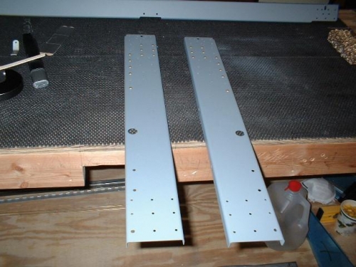 Reinforcement plates riveted to F705 side channels