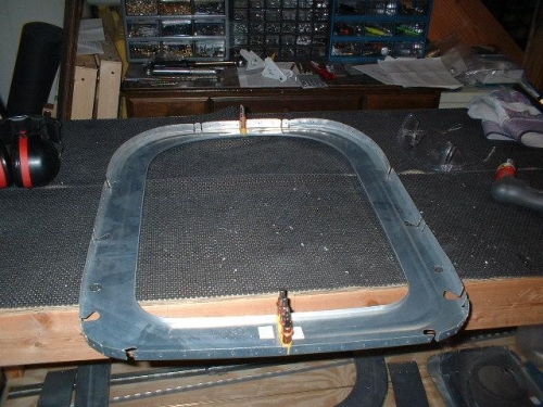 F708 bulkhead clecoed and drilled; Rudder/wire holes drilled