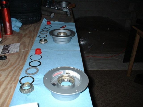 Main wheel bearings removed