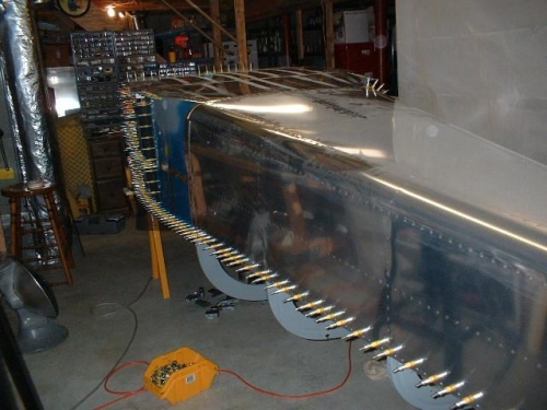 Right side - aft section riveted