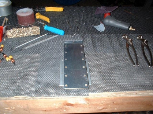 Top view - tunnel cover alodined and rivet together