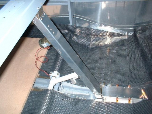 Flap support channel screwed to fuselage