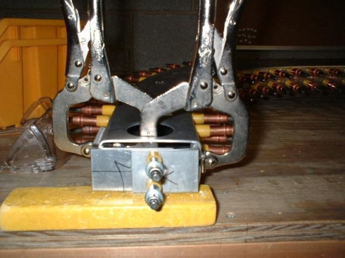 Left attach angles clamped to frame and keeper holes drilled