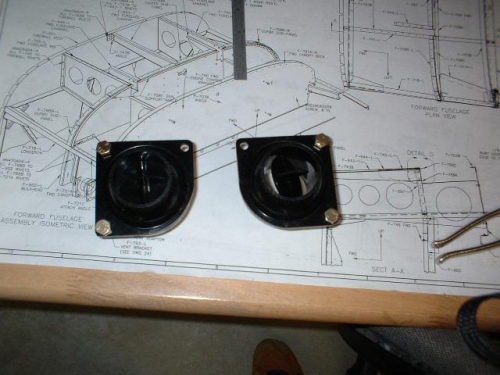 Plastic vents and brackets rounded according to the plans