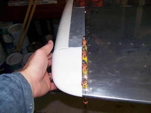 Right horizontal stabilizer tip drilled