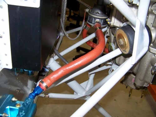Fuel line connected from the gascolator to the engine driven mechanical fuel pump