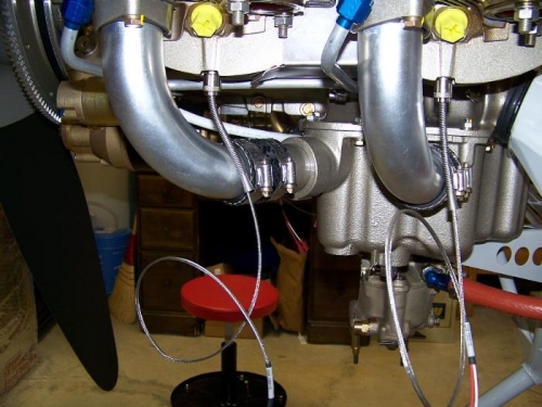 CHT probes installed on left side - cylinders 2 and 4