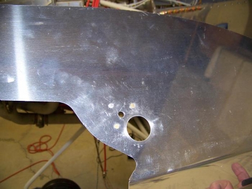 Part R7F reinforcement plate riveted to Part 7 - Right aft baffle