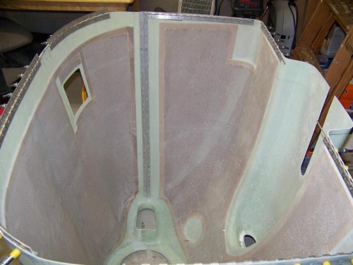 Inside view of the cowl, all countersinking complete