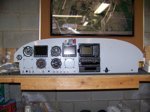 Front view of panel - instruments, avionics, switches, etc