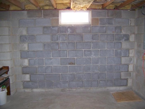 Inside view of my new basement wall