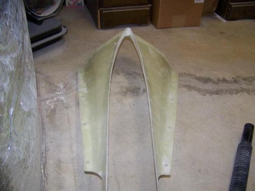 Empennage fairing sanded