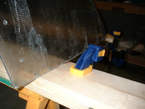 Right edge of tip up countersunk