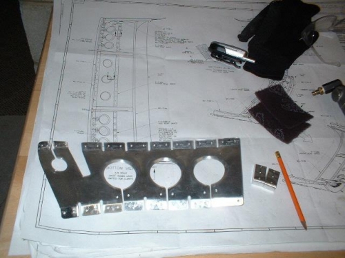 F-7128B-L reinforcement bracket deburred and the edges polished