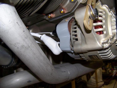 Insulator boot on alternator
