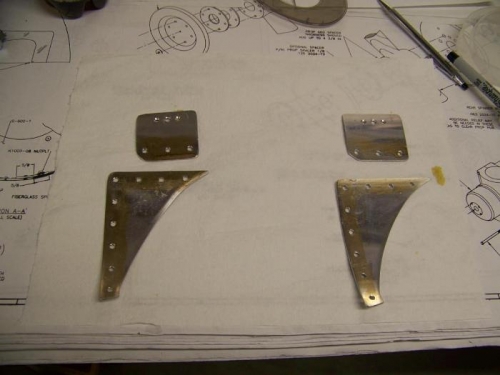 Gap filler plates and support tabs deburred, cleaned, and alodined
