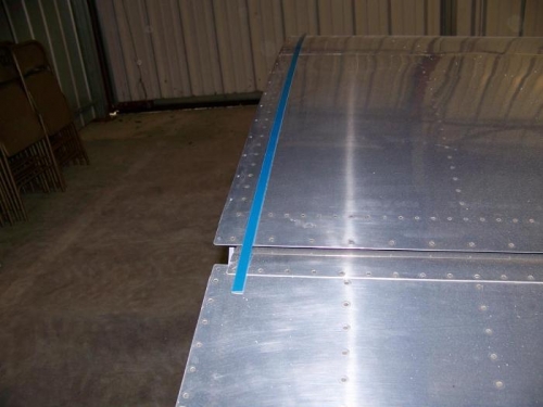 Aluminum reinforcement strips before drilling