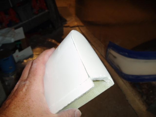 Old RV-6 horizontal stabilizer fiberglass tip - capping the end
